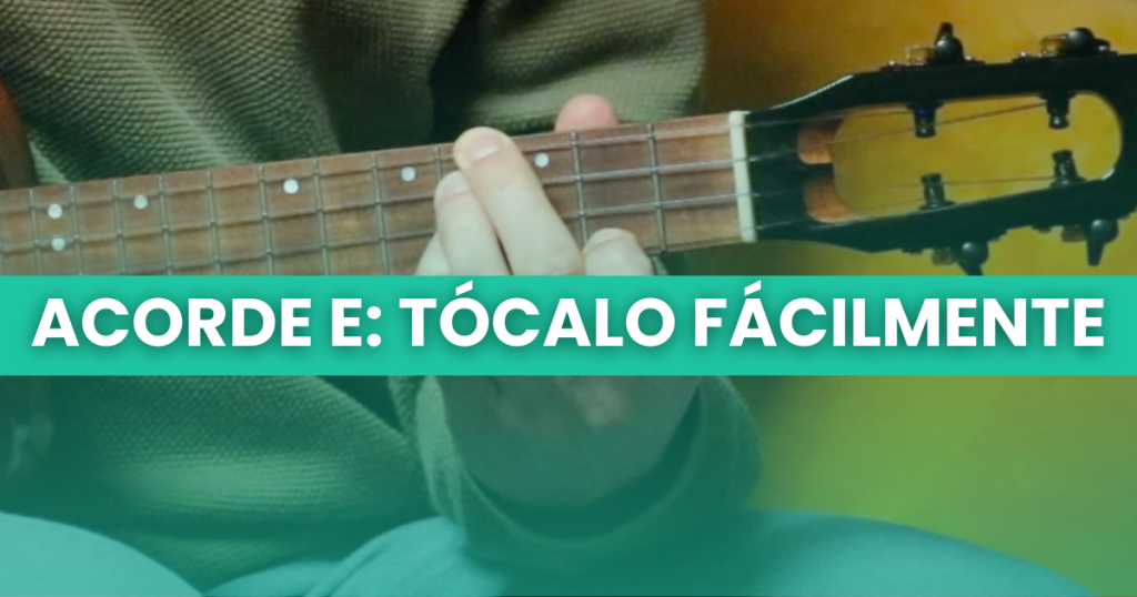 acorde e en el ukelele